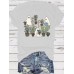 Ghost Flowers Halloween Round Neck Short Sleeve
