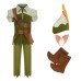 Halloween Peter Pan Cosplay Green Sprite Costume Children's Stage Performance Clothing