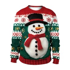 Christmas reindeer round neck hoodie