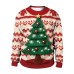 Christmas reindeer round neck hoodie
