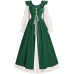 Medieval Renaissance Victorian lace up long sleeved dress Irish dress Halloween costume