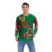 Christmas reindeer round neck hoodie