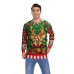 Christmas reindeer round neck hoodie