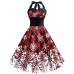 Christmas Snowflake Strap High Waist Skirt for Children
