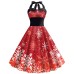 Christmas Snowflake Strap High Waist Skirt for Children