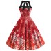 Christmas Snowflake Strap High Waist Skirt for Children