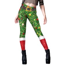 Christmas elastic women's yoga pants