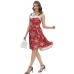 Christmas dress snowflake suspender women's dress