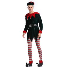Christmas Cosplay Costume Men's Green Set European and American Style Performance Outfit