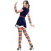 Rainbow striped Christmas costume Halloween party costume Drama circus clown COS costume Stage costume
