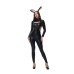 Gothic Halloween Costume Black Leather Witch Vampire Horns Outfit