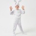 Children's Day Bunny Cosplay Pink Rabbit Animal Onesie with Lace Long Sleeve Cartoon Costume Performance Outfit