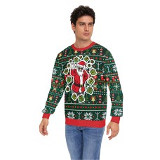 Christmas Snowflake Round Neck Top