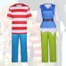 Crazy Pirate Crew Cosplay Costume Marco Veronica Cosplay Halloween Party Children's Performance Clothing