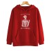 Christmas Hoodie Women's Shoulder Down Christmas Skeleton Hoodie