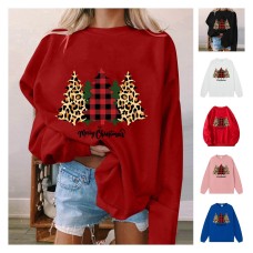 Christmas tree print top Christmas tree print top