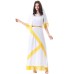 Fashion StyleSilhouettePrinted Short SleeveGold Foil Printing Two-Piece Set  Women's Fashion Set