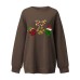 Deer print women's top
