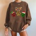 Deer print women's top
