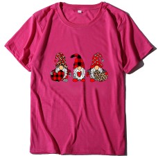 Santa Claus Love Printed Loose T-shirt