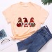 Santa Claus Love Printed Loose T-shirt
