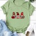 Santa Claus Love Printed Loose T-shirt