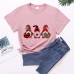 Santa Claus Love Printed Loose T-shirt