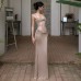 Strap Dress Lace Transparent Slimming Long Dress