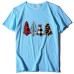 Four Christmas Trees Spray Printed Short Sleeves