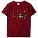 Four Christmas Trees Spray Printed Short Sleeves