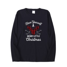 Christmas red deer head print long sleeved women