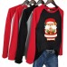 Santa Claus printed round neck plus size top