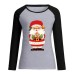 Santa Claus printed round neck plus size top