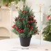 Santa Yuan New Berry Tree Tower Desktop Christmas Tree Decoration Mini Christmas Tree Christmas Decor Window Display Ornament In Stock