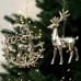 Festive Gold Plated Christmas Tree Ornament Accessories Snowflake Deer Holiday Decoration Hanging Decor