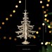 Festive Gold Plated Christmas Tree Ornament Accessories Snowflake Deer Holiday Decoration Hanging Decor