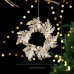 Festive Gold Plated Christmas Tree Ornament Accessories Snowflake Deer Holiday Decoration Hanging Decor