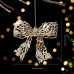 Festive Gold Plated Christmas Tree Ornament Accessories Snowflake Deer Holiday Decoration Hanging Decor