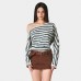 Solid Color Turn-Down Collar Button-Up A-Line Top for Women