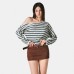 Solid Color Turn-Down Collar Button-Up A-Line Top for Women