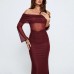Chic Autumn/Winter Women's One-Shoulder Sleeveless Pleated Tulle Sheer Ruffled Dress