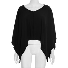 Crossbody Crop Top for Women Solid Color Irregular Hem