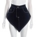 Denim Short closure Playful curtain designWomen's Denim Short closure Playful curtain designWomen's