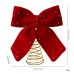 Santyuan New Red Velvet Tree Top Star Christmas Tree Decoration Bowknot Tree Topper Ornament in Stock