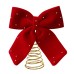 Santyuan New Red Velvet Tree Top Star Christmas Tree Decoration Bowknot Tree Topper Ornament in Stock