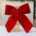 Santyuan New Red Velvet Tree Top Star Christmas Tree Decoration Bowknot Tree Topper Ornament in Stock
