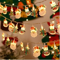 Painted Old Man, Snowman, Christmas Tree, Christmas Lights, LED Light String, Outdoor Decoration