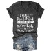 V-neck women's letter printed top for women