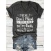 V-neck women's letter printed top for women