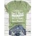 V-neck women's letter printed top for women
